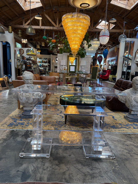 Vintage Italian Acrylic Console Table, 1970s