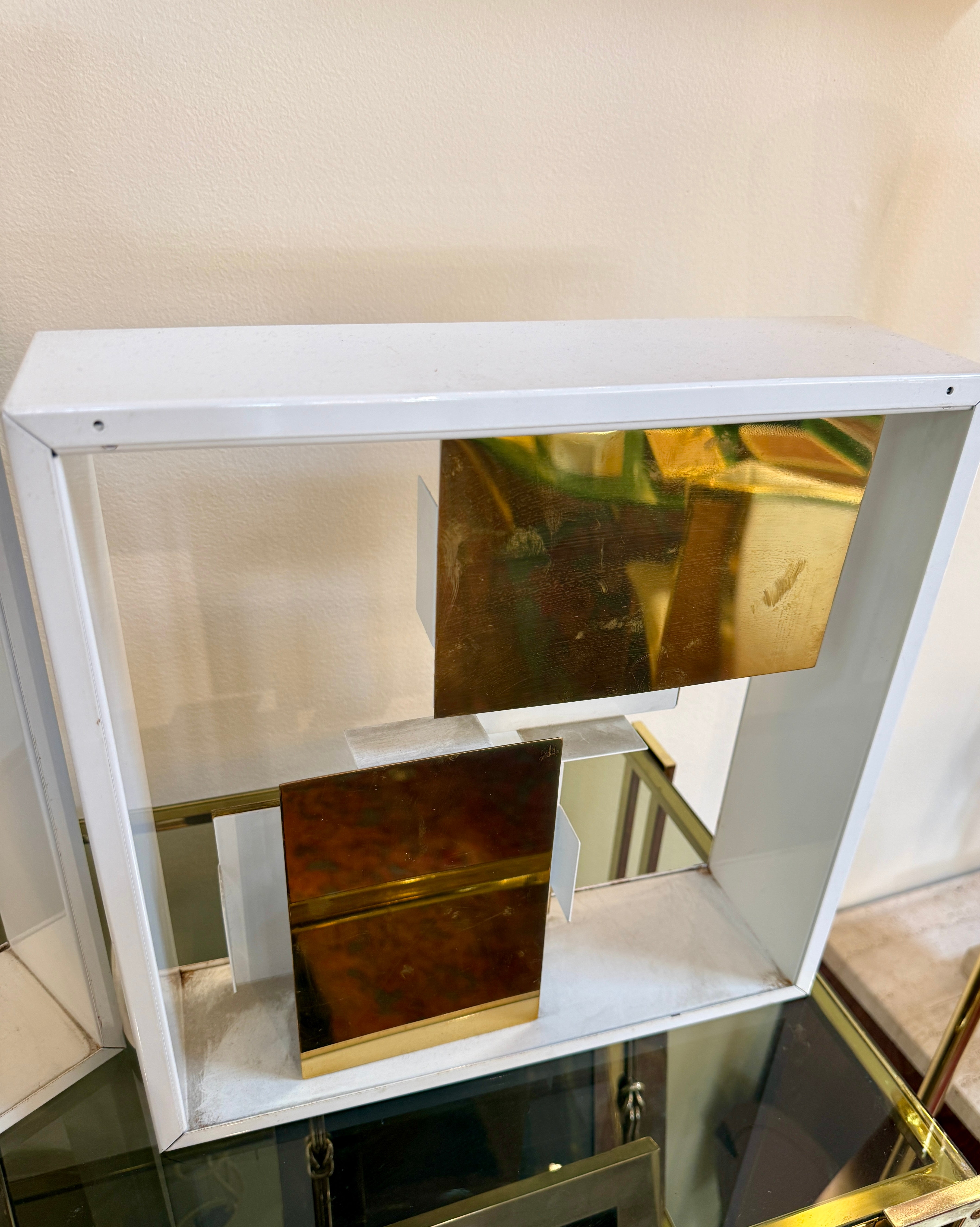 Pair of “Quadro di Luce” Table Lamps by Gio Ponti for Pollice, Italy, 1960s