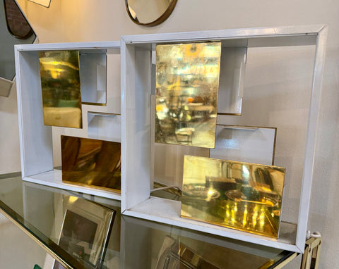 Pair of “Quadro di Luce” Table Lamps by Gio Ponti for Pollice, Italy, 1960s