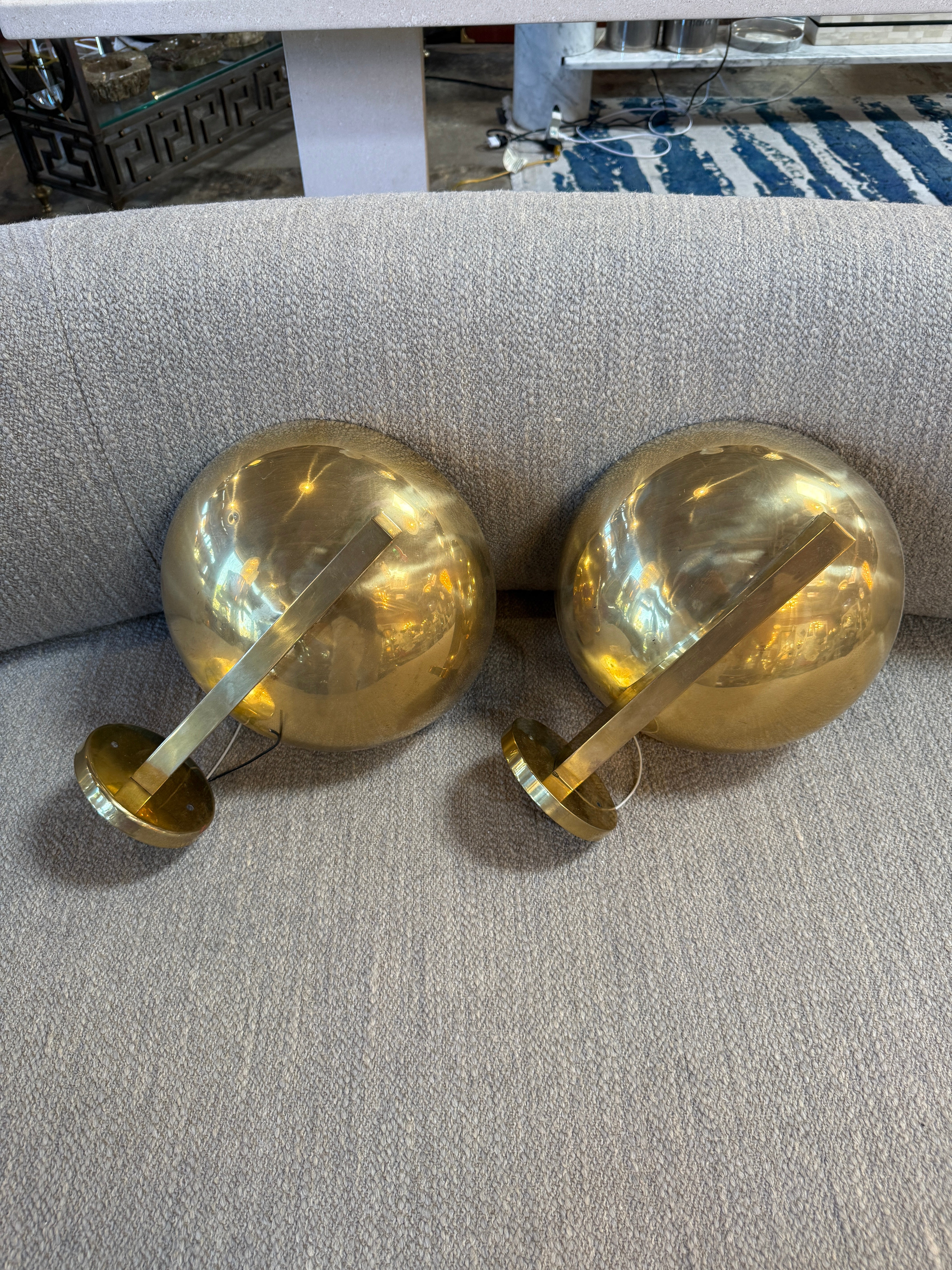 Pair of Italian Bowl Shape Sconces