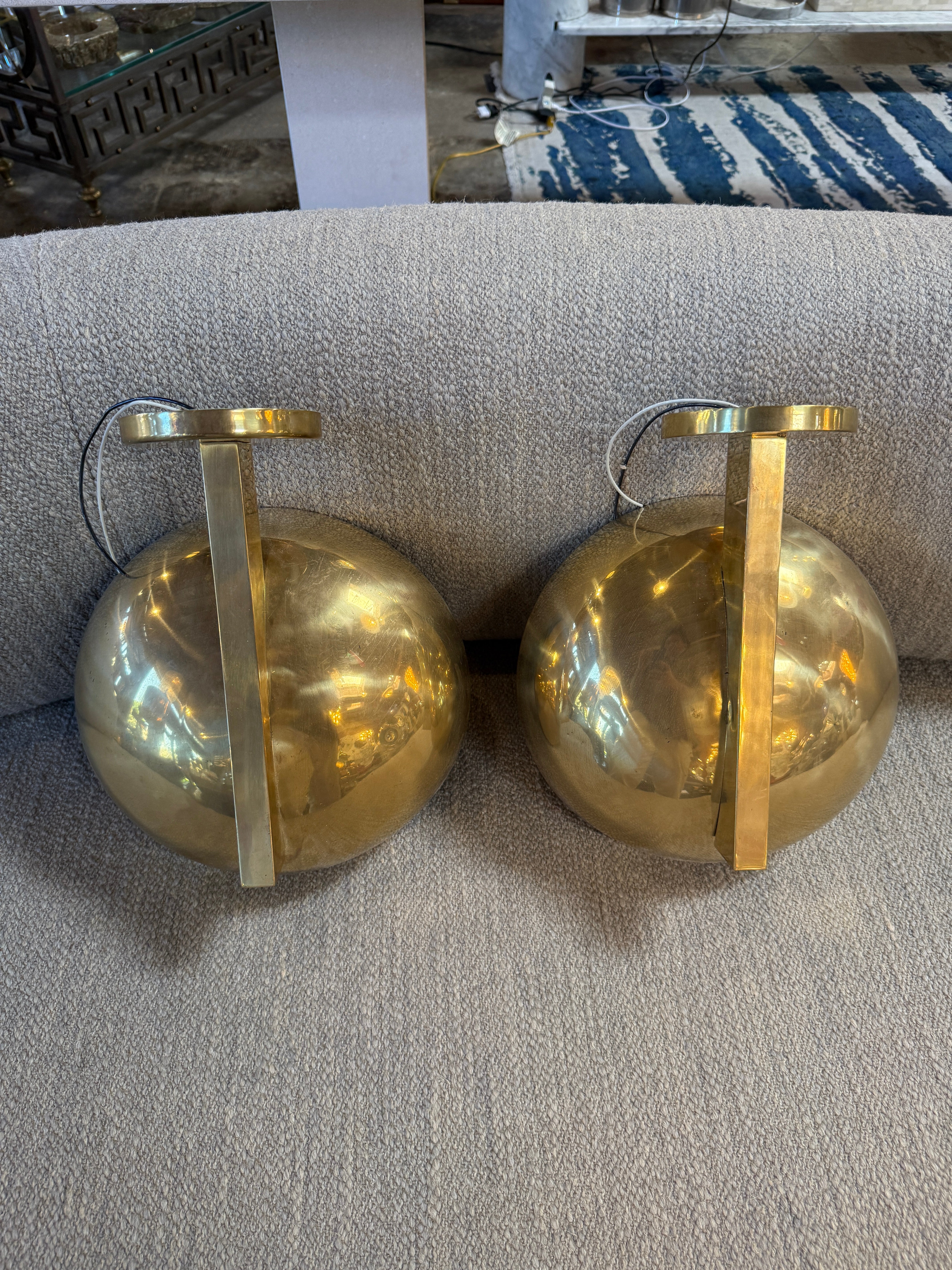 Pair of Italian Bowl Shape Sconces