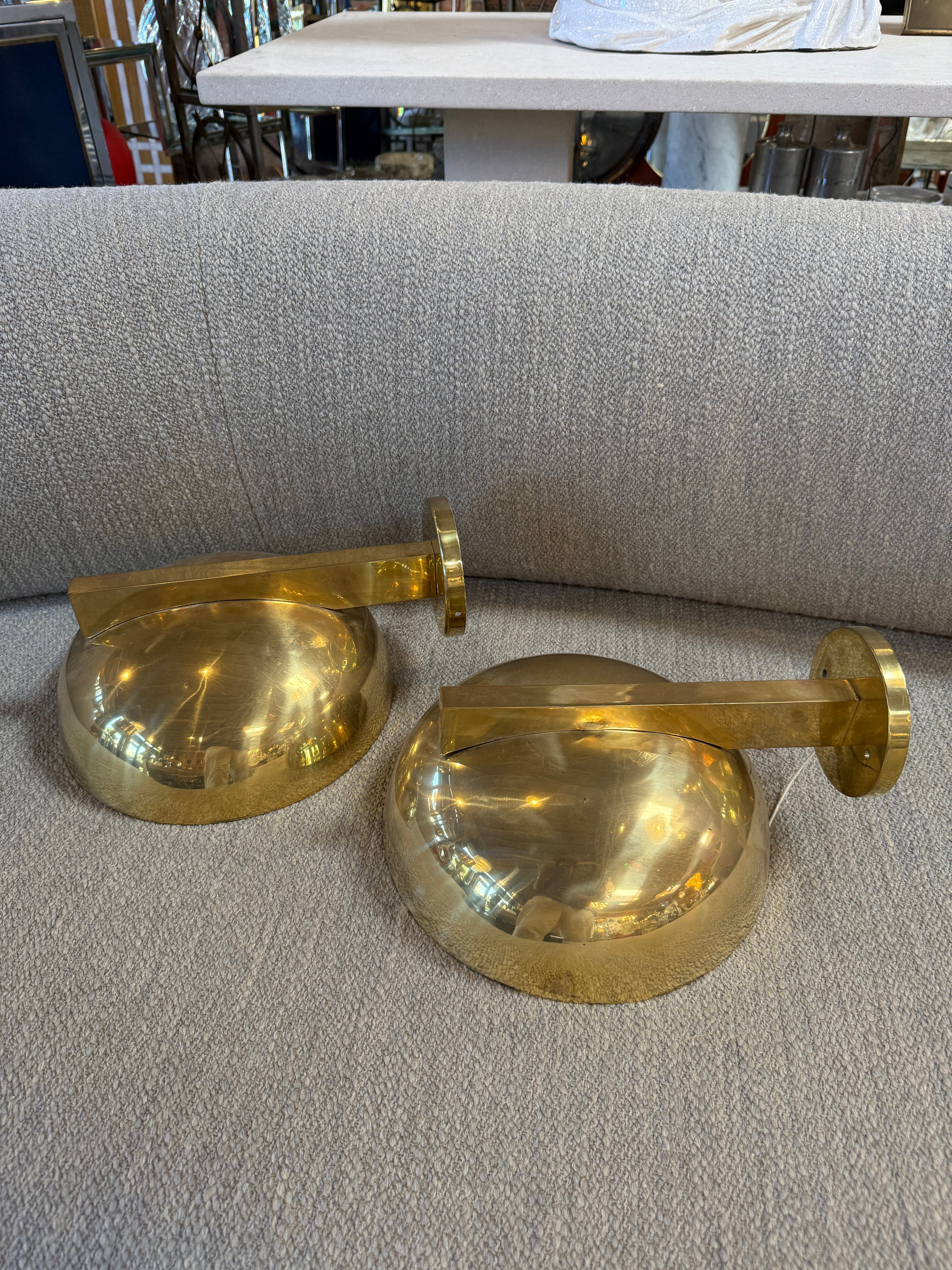 Pair of Italian Bowl Shape Sconces