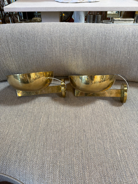 Pair of Italian Bowl Shape Sconces