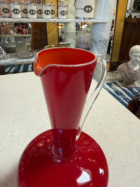 Red Murano Glass Pitcher, 1960s
