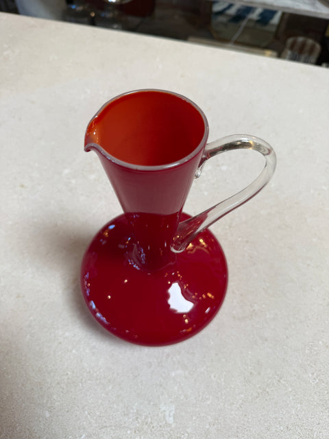 Red Murano Glass Pitcher, 1960s