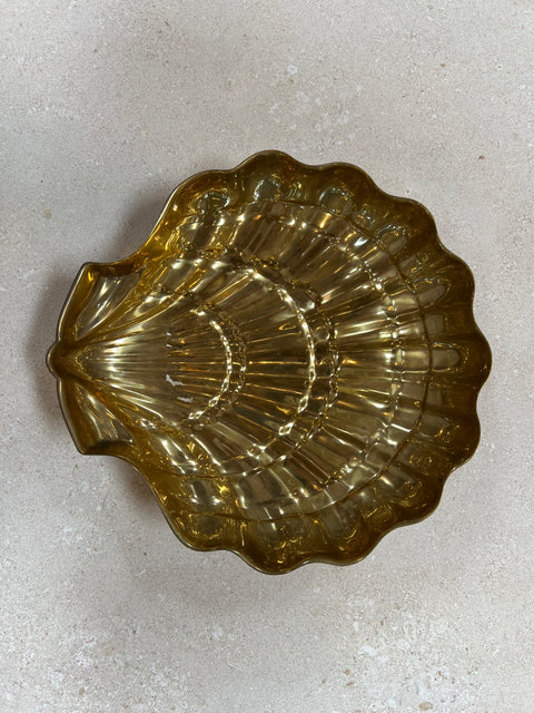 Italian Decorative Brass Shell 1980s