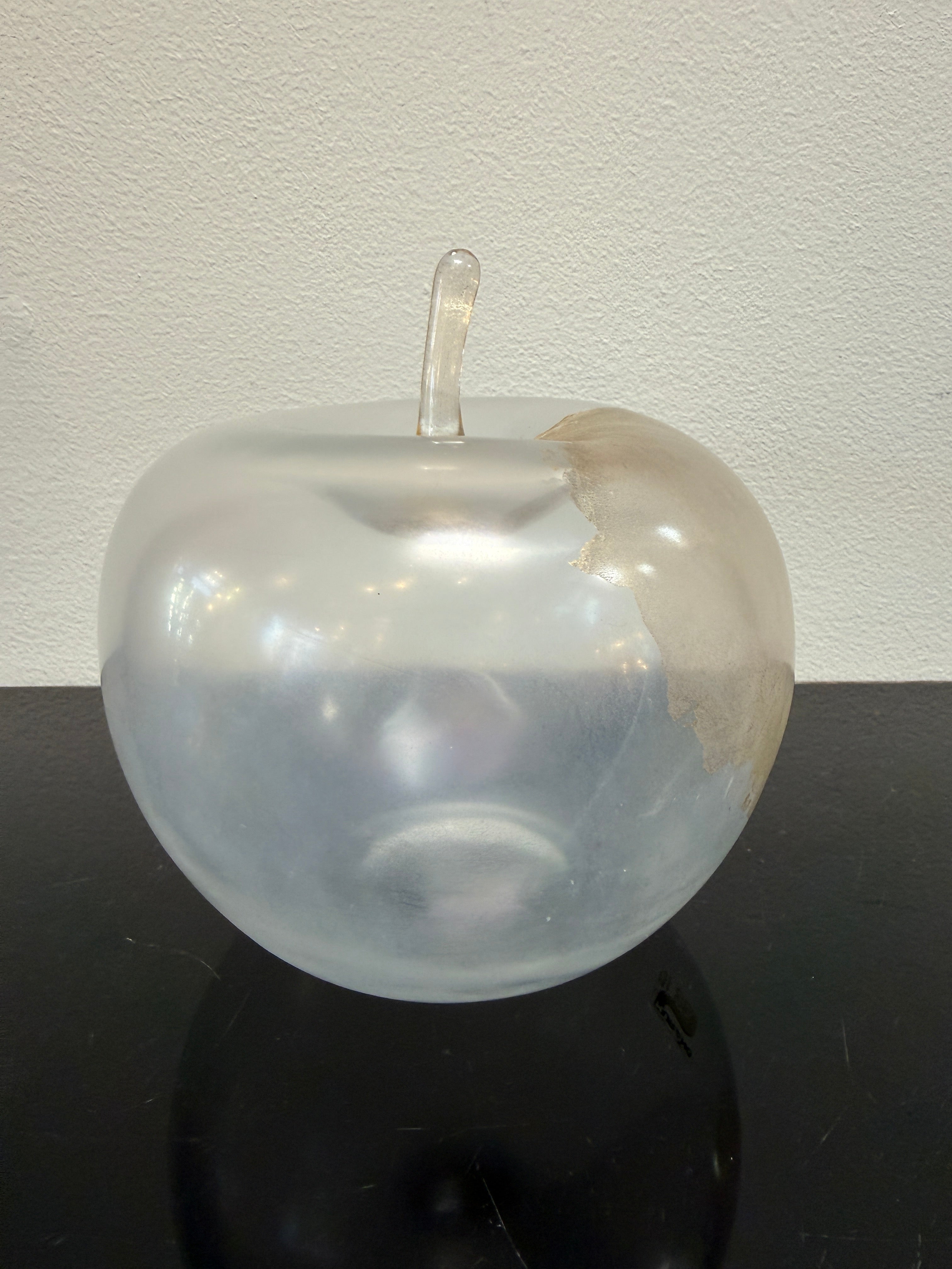 Seguso Apple Sculpture with Gold Leaf, Italy, 1970s