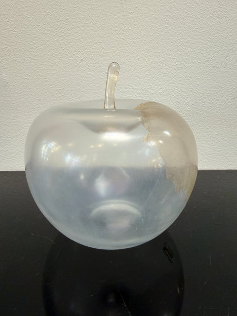 Seguso Apple Sculpture with Gold Leaf, Italy, 1970s