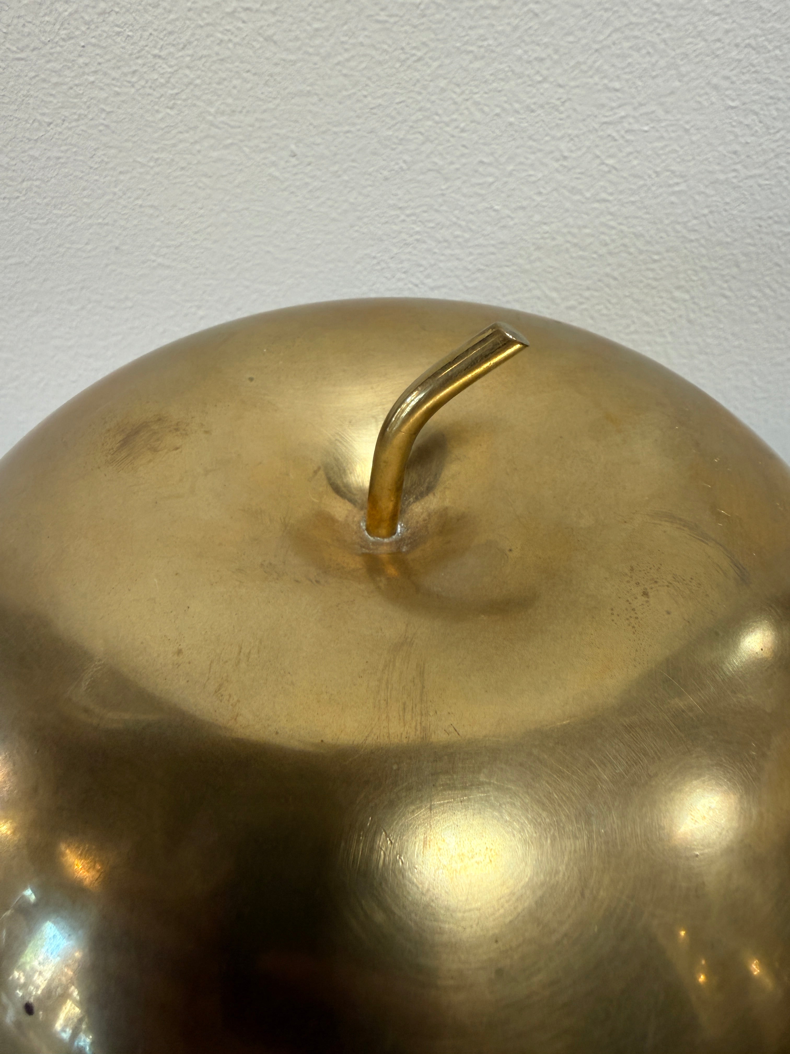 Mid-Century Italian Brass Apple Covered Bowl, 1960s