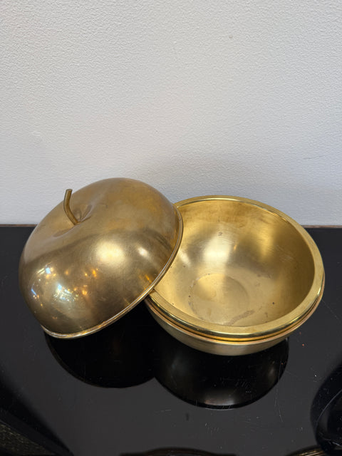 Mid-Century Italian Brass Apple Covered Bowl, 1960s