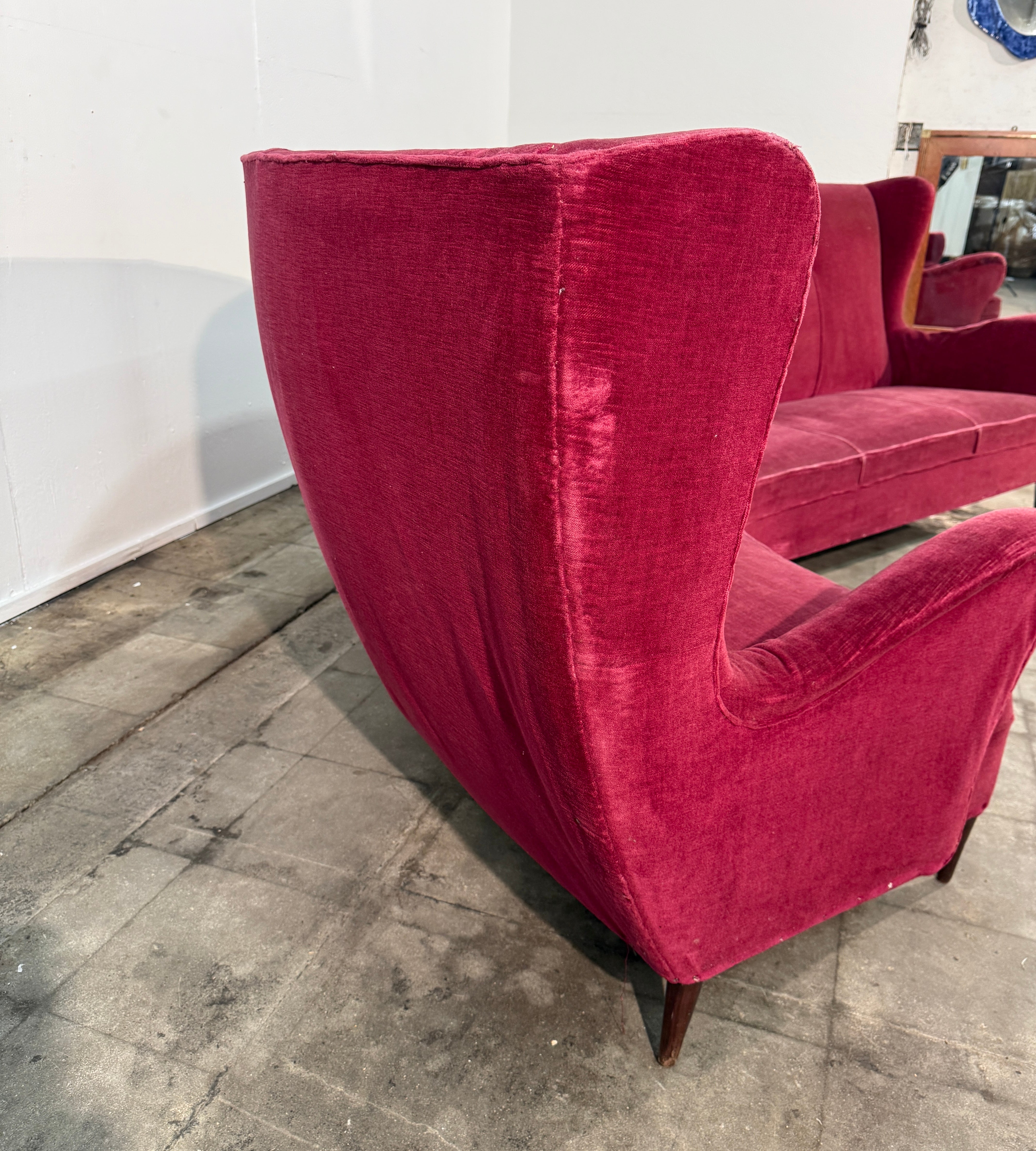 Curved Sofa, attributed to Ico Parisi, Italy, 1950s