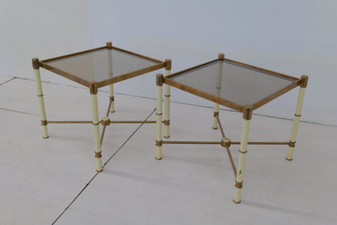 Pair of 2 Mid Century Side Table 1980s