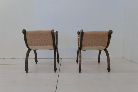 Italian Pair of 2 Baroque Armchairs 1600s