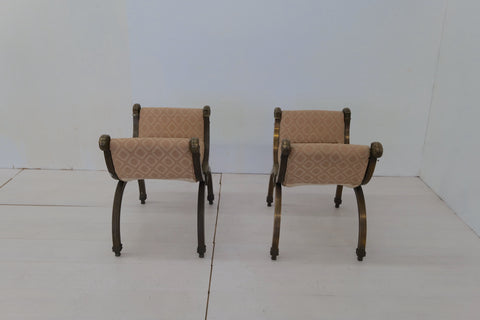 Italian Pair of 2 Baroque Armchairs 1600s