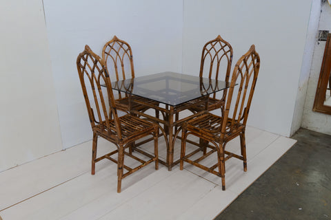 Mid Century Italian Set of 4 Chairs and Table 1970