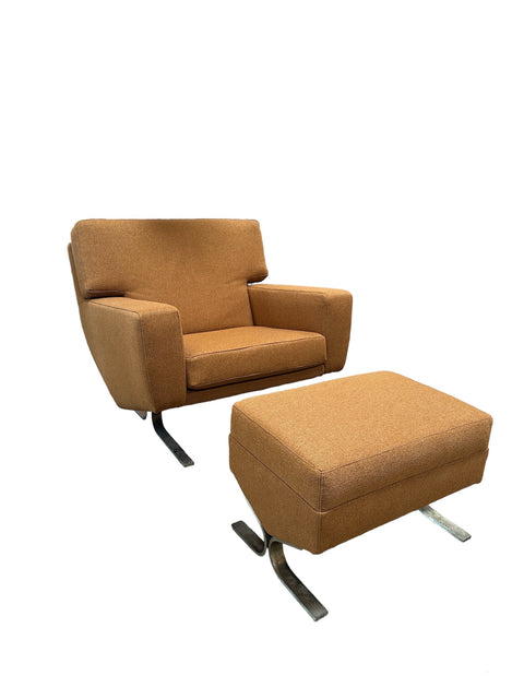 Mid Century Italian Lounge Chair by Franco Campo For F.lli Saporiti