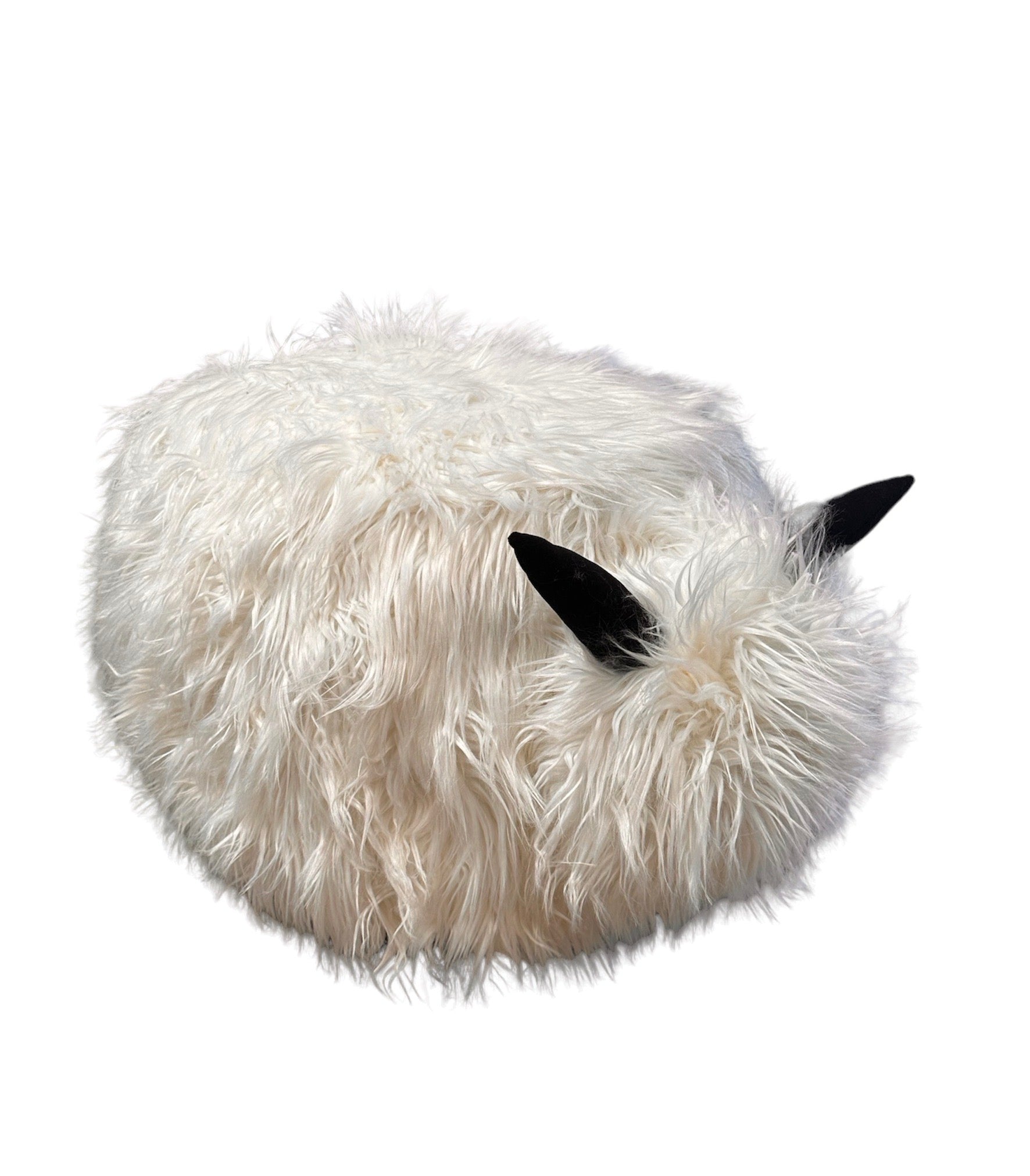 Ma39 Pouf in Carved Wood Sheep, Italy 21st Century