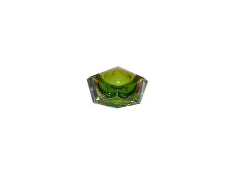 Beautiful Italian Submerged Green Glass Ashtray 1960s