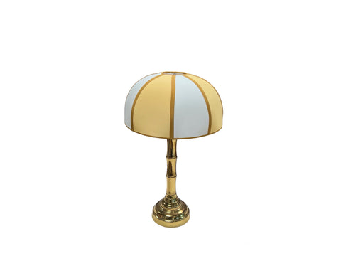 Mid Century Italian Fully Brass Table Lamp 1970s
