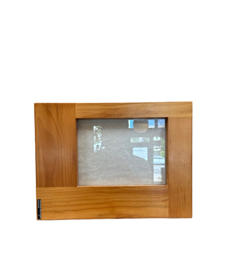 Big Picture Frame in Pine Wood & Steel by Felice Antonio Botta, Italy, 1970s