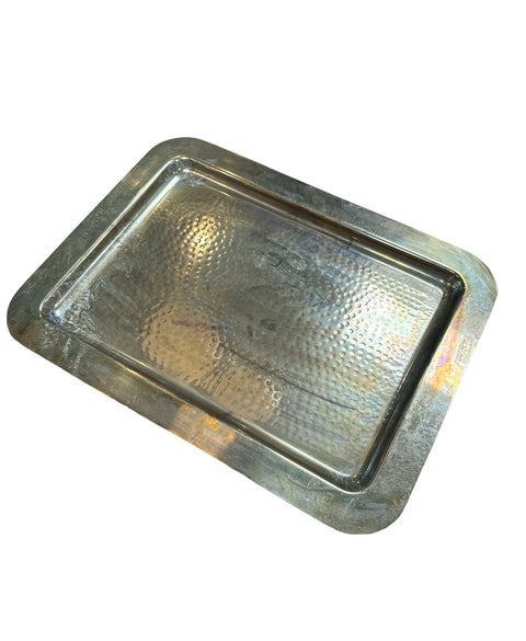 Vintage Italian Decorative Rectangular Brass Tray 1960s