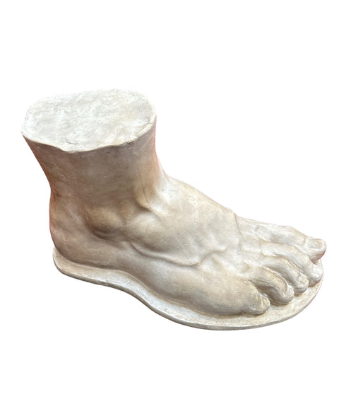 Vintage Italian " Foot " Handmade Plaster Sculpture 1970s