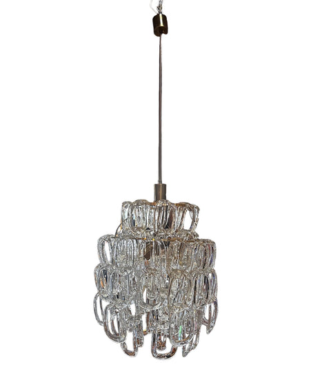 Mid Century Italian Murano Chandelier 1980s