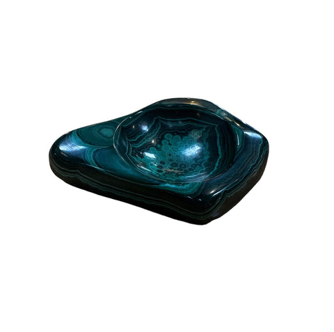 Vintage Italian Malachite Ashtray 1960s