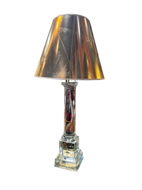 Mid Century Italian Fully Glass Table Lamp by Seguso 1960s