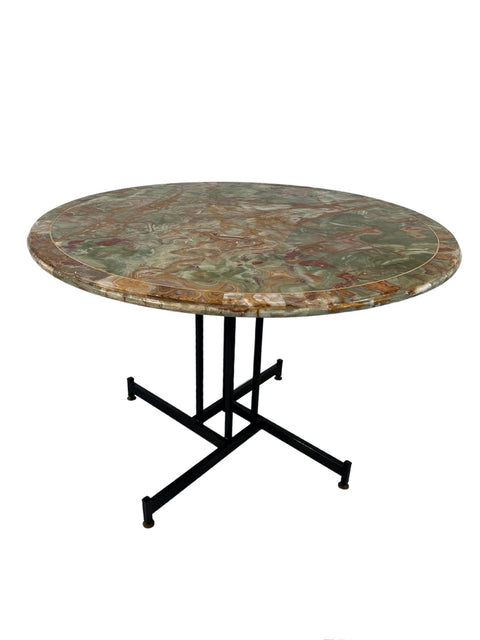 Mid Century Italian Round Table in Onyx Marble B y Ignazio Gardella 1950s