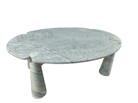 Angelo Mangiarotti for Skipper White Carrara Marble "Eros" Dining Table 1970