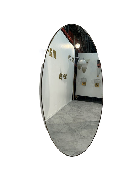 Vintage Italian Oval Wall Mirror 1960s