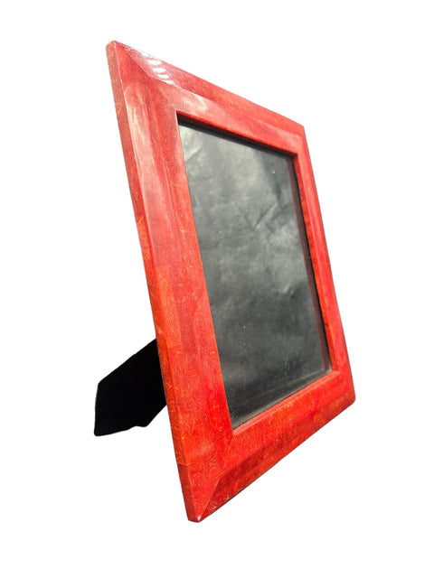 Vintage Italian Red Wood Picture Frame 1980s