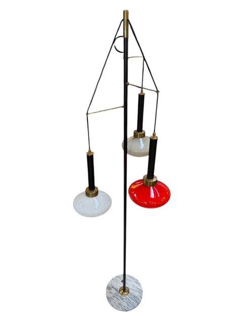 Stilnovo Three-Light Italian Floor Lamp