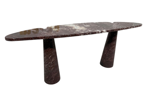 Angelo Mangiarotti Eros Console Table in Rosso Verona Marble, Italy, 1970s