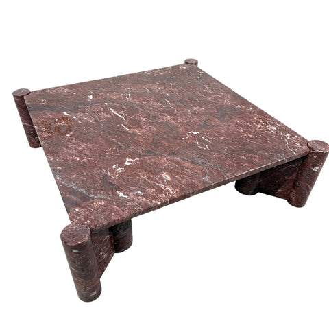 Gae Aulenti "jumbo" Coffee table for Knoll,  Rosso Verona marble