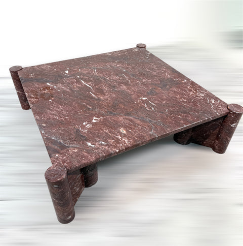 Gae Aulenti "jumbo" Coffee table for Knoll,  Rosso Verona marble