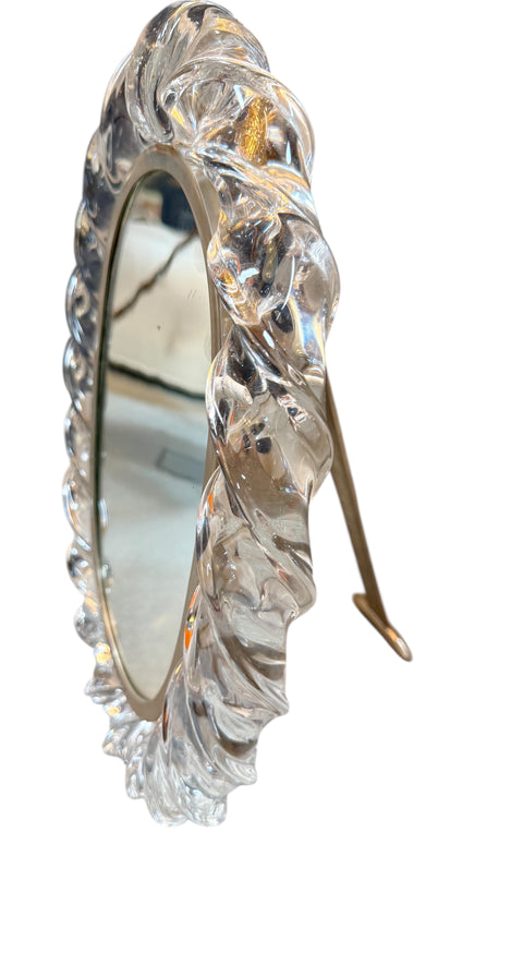 Murano hand-cast glass table mirror