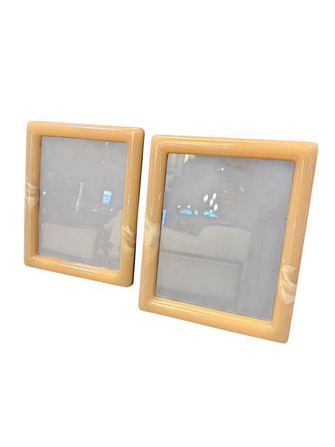 Pair of Italian Lucite photo frames