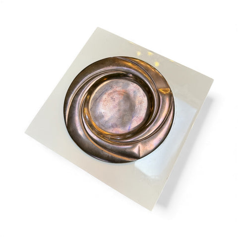Esa Fedrigolli for Esart Bronze Ashtray Lacquered Base, Italy, 1970s