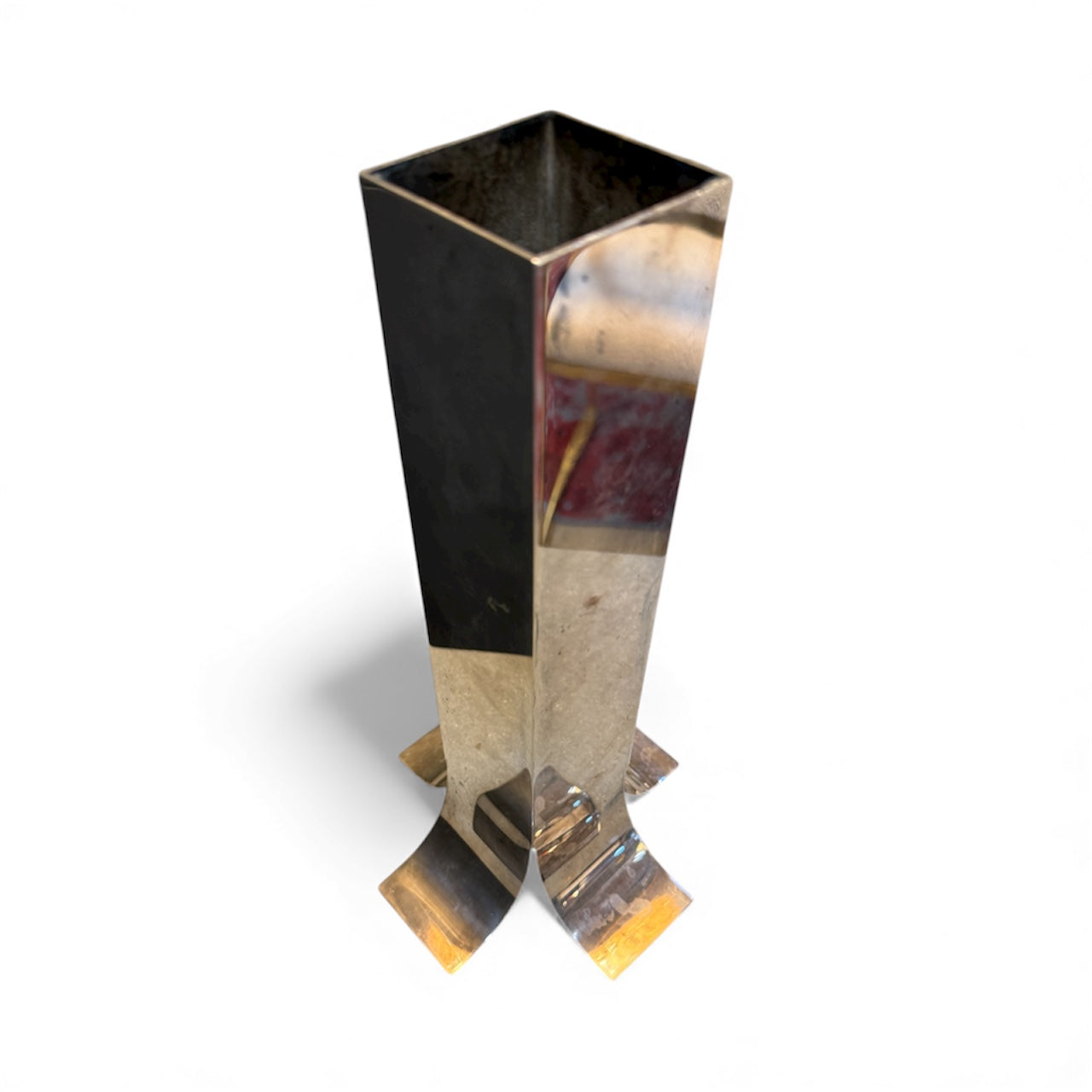 Polished Nickel Vase, Italy, 1970s