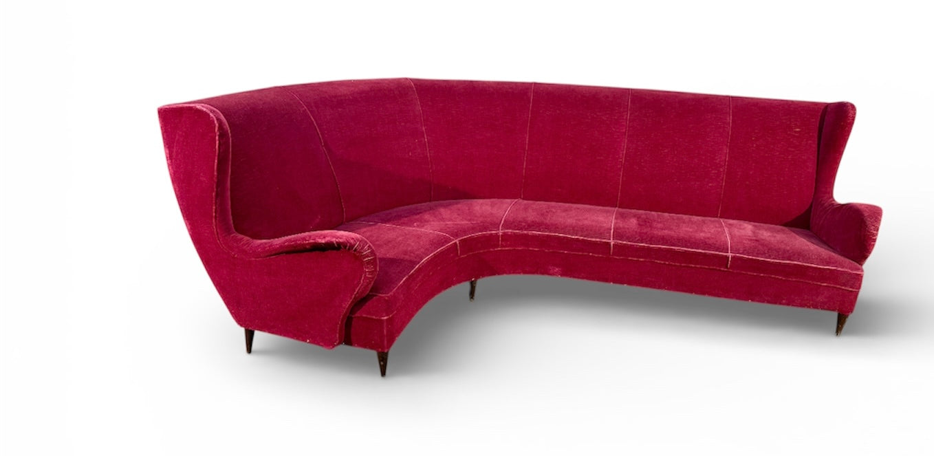 Curved Sofa, attributed to Ico Parisi, Italy, 1950s