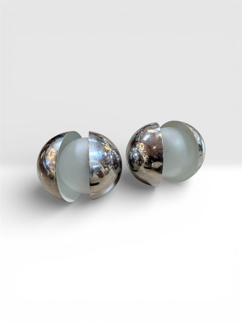 Pair of “Diaframma” Sconces by Fontana Arte, Italy, 1960s