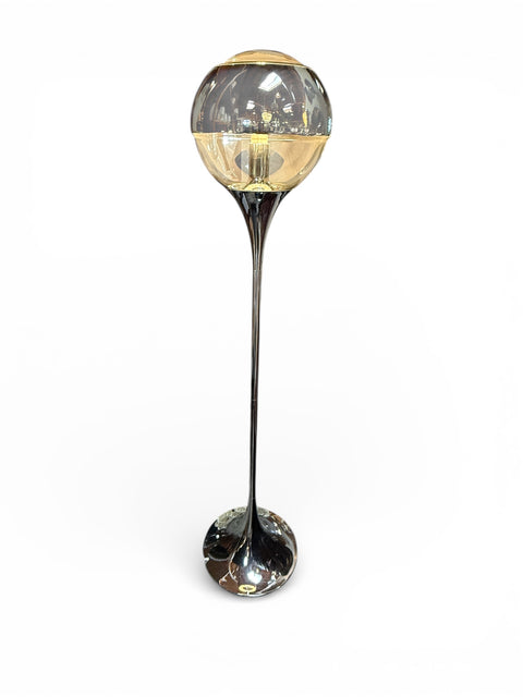 1970s Space-Age Floor Lamp in Smoked and Amber Acrylic, Italy