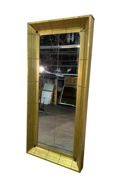 Large Brass Mirror, 20th Century