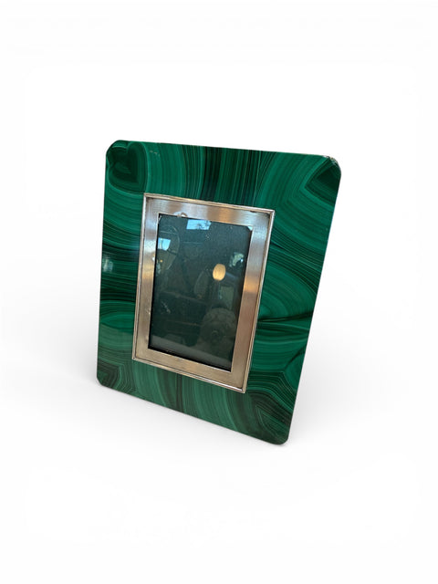 Angeletti Malachite Picture Frame, Rome, Mid-20th Century