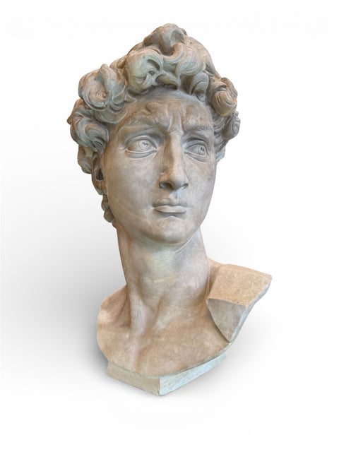 Vintage Italian Oversize " David" Plaster Sculpture 1970s