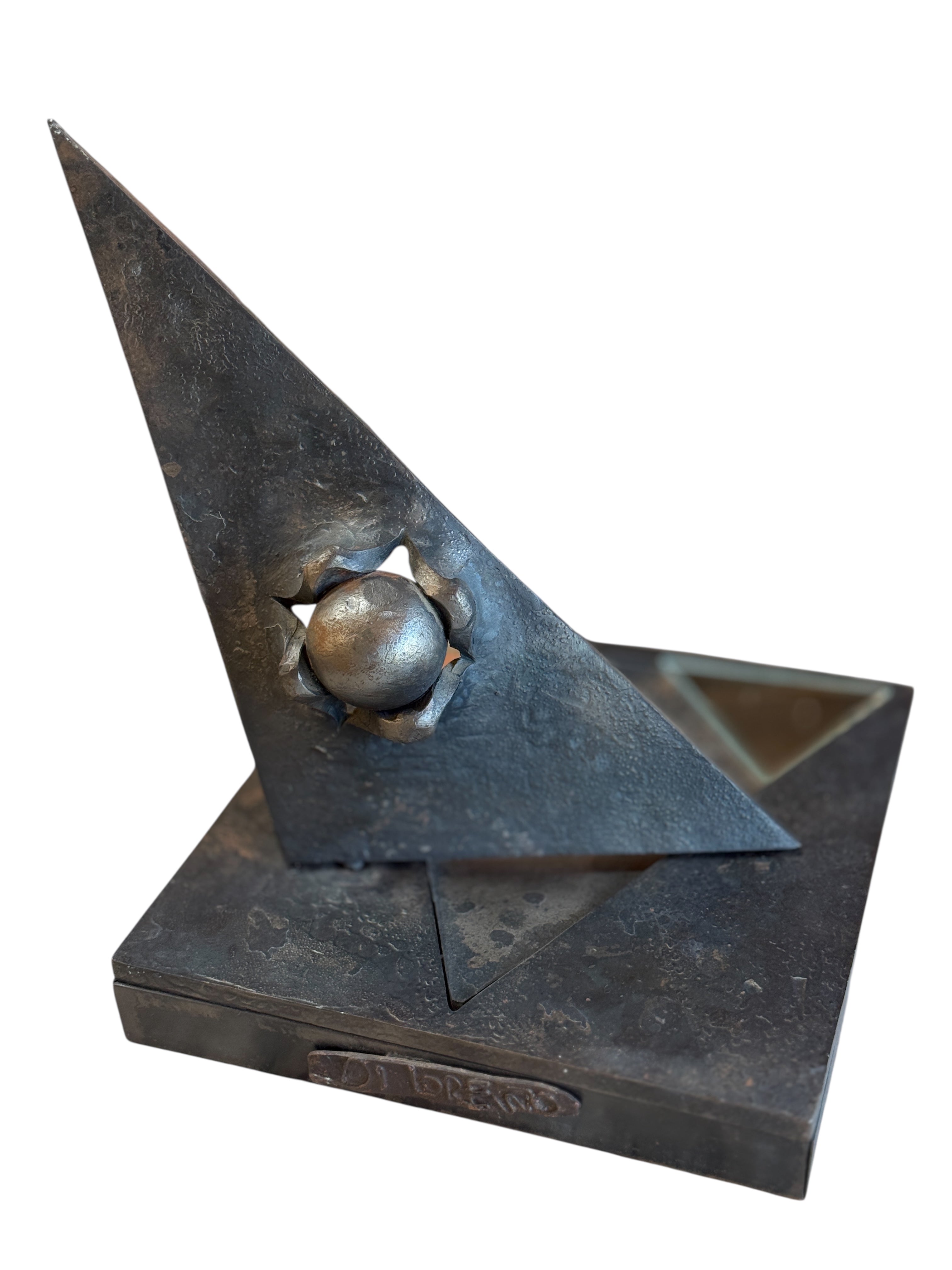 Abstract Metal Sculpture by Di Lorenzo