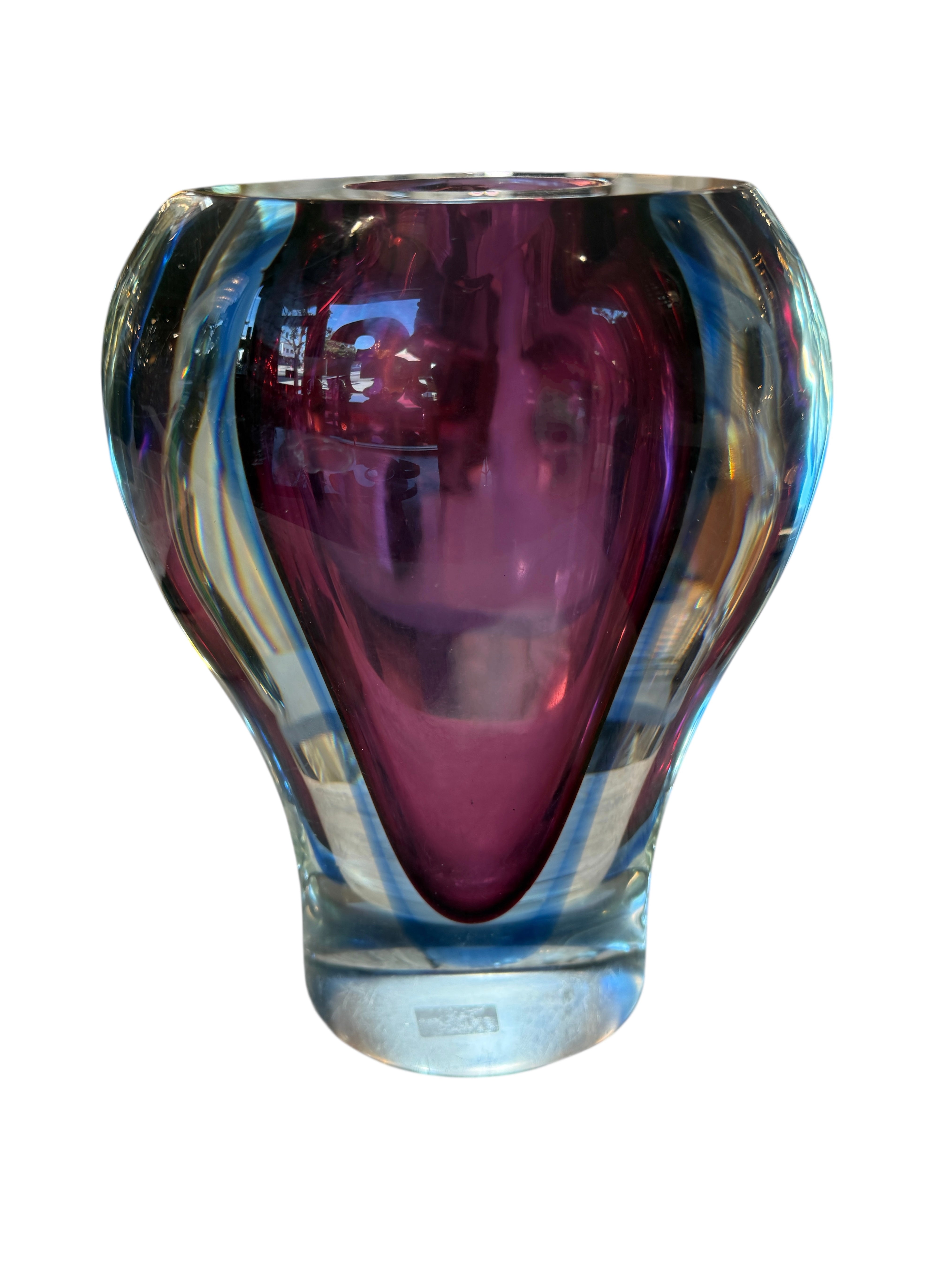 Sommerso Murano Glass Vase by Flavio Poli for Seguso, Italy, 1950s–1960s