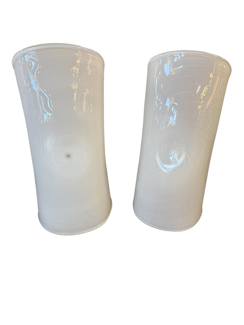 Pair of Murano Spiral Glass Wall Sconces